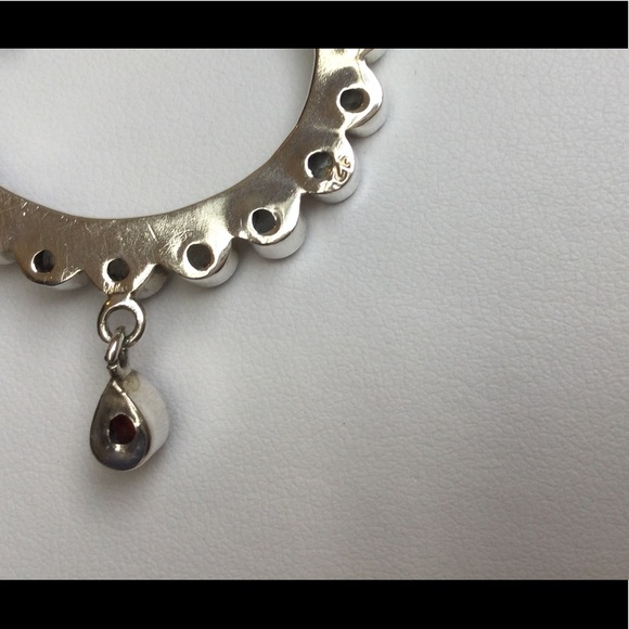 NWT Moonstone Garnet 925 Sterling Silver Necklace - Picture 5 of 6